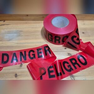 DANGER/Peligro Red Barricade Tape/ Marker Tape 3ftx1000ft. New